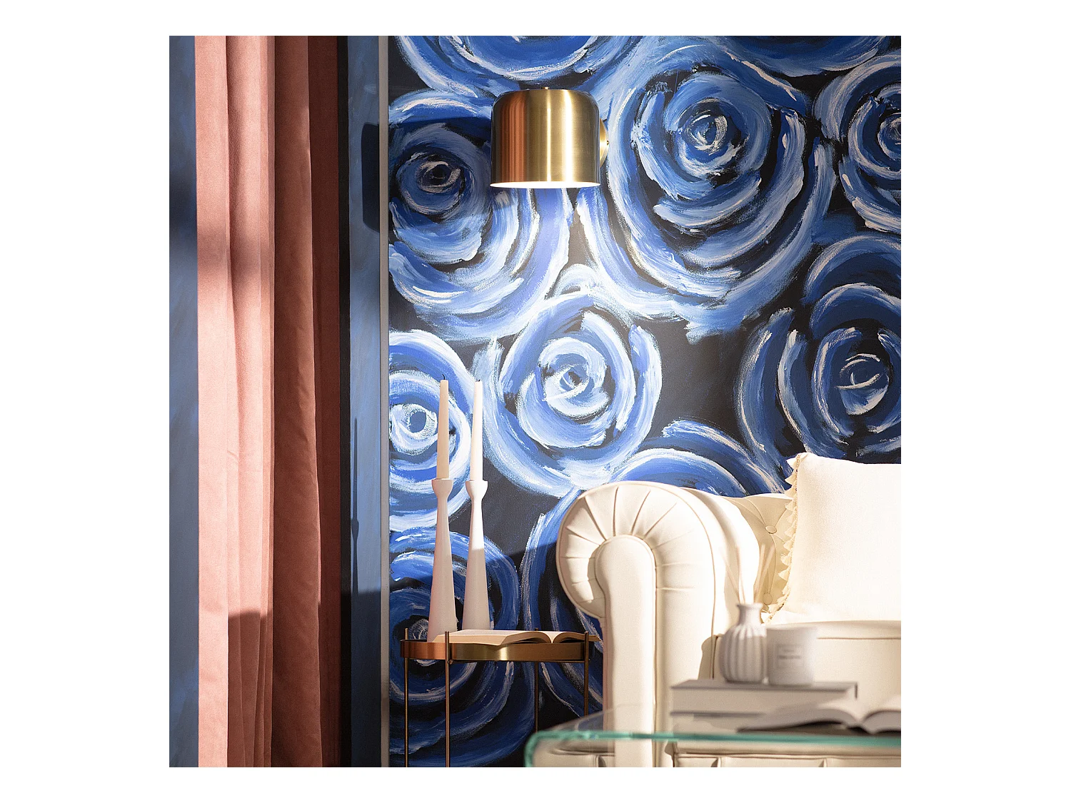 Lámpara de Pared de Metal Bedourie Dorado