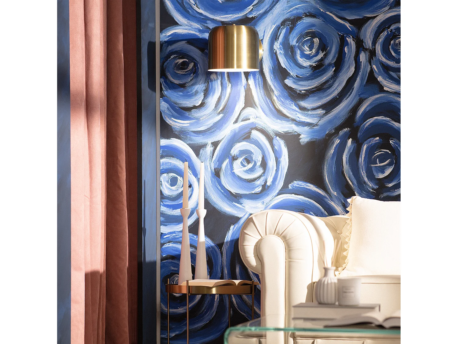 Lampe Murale Métal Bedourie Doré