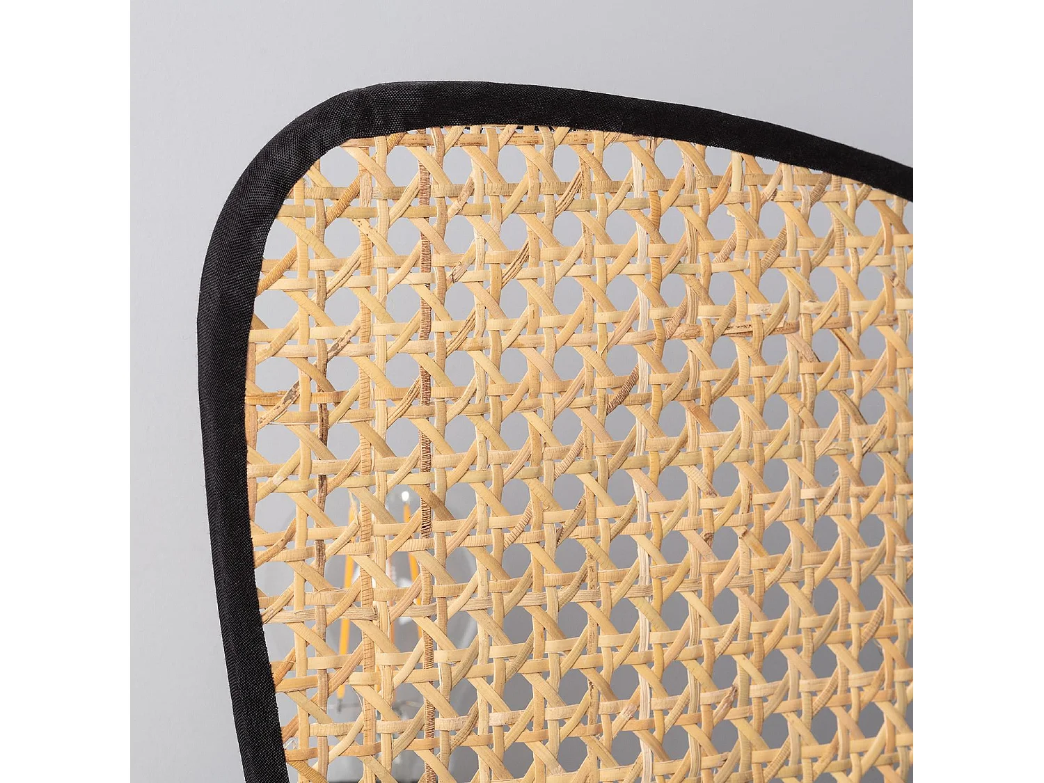 Applique da Parete in Rattan Palma Nero