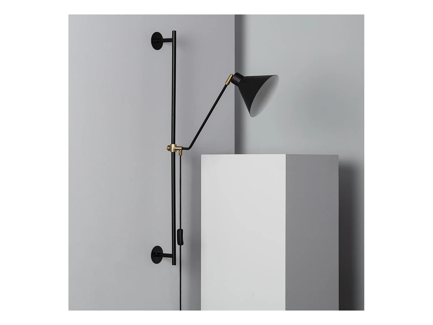 Lampe Murale Orientable Métal Oga Noir