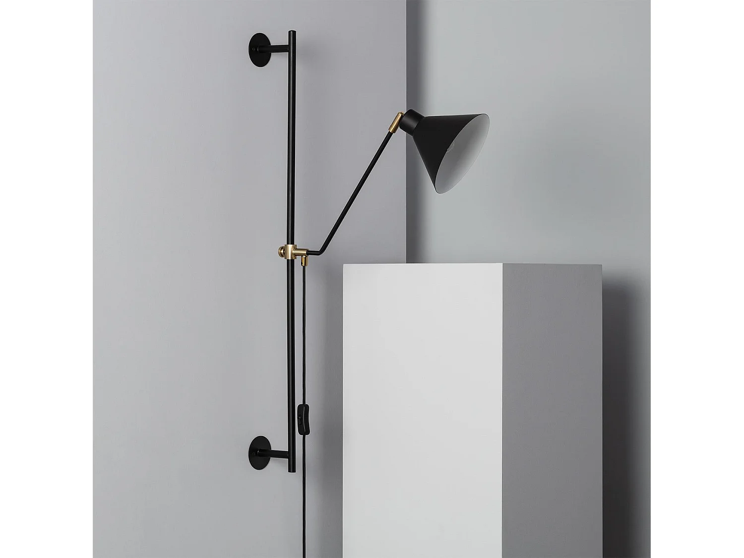 Lampe Murale Orientable Métal Oga Noir