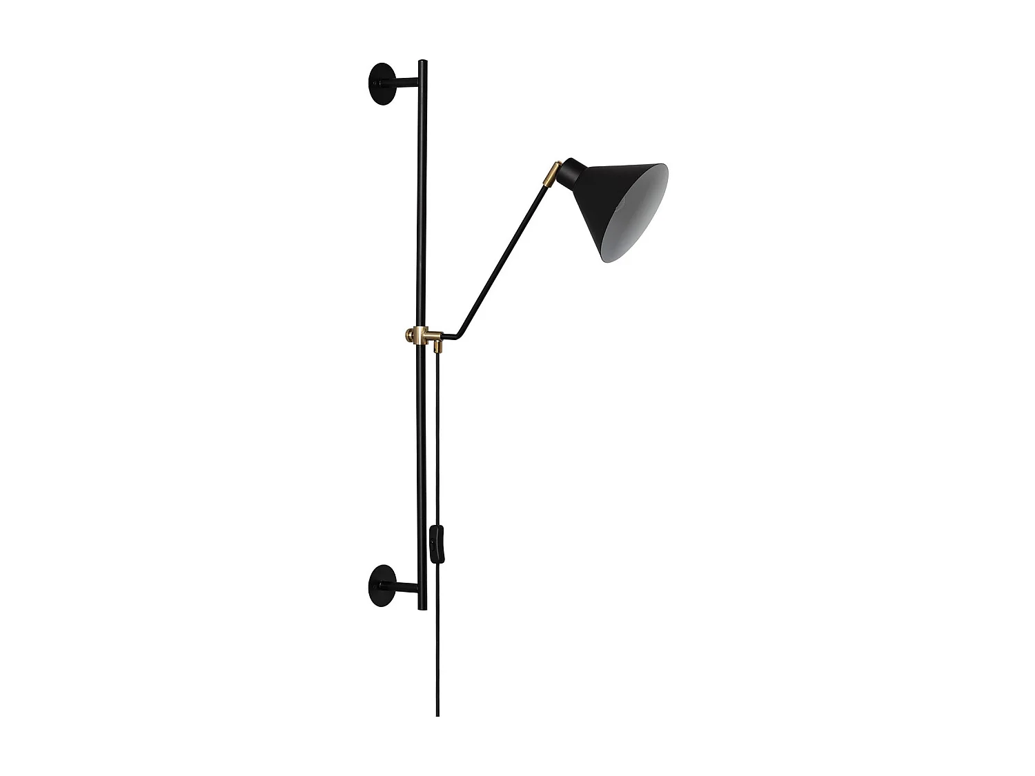 Lámpara de Pared Orientable Metal Oga Negro