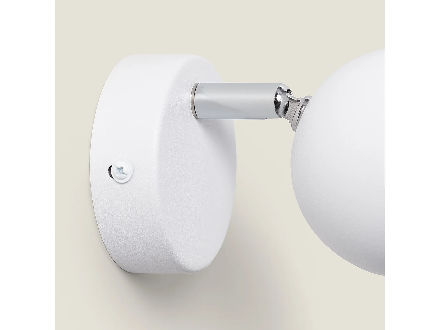 Applique Murale Orientable Aluminium Ates 1 Spot Blanc Blanc