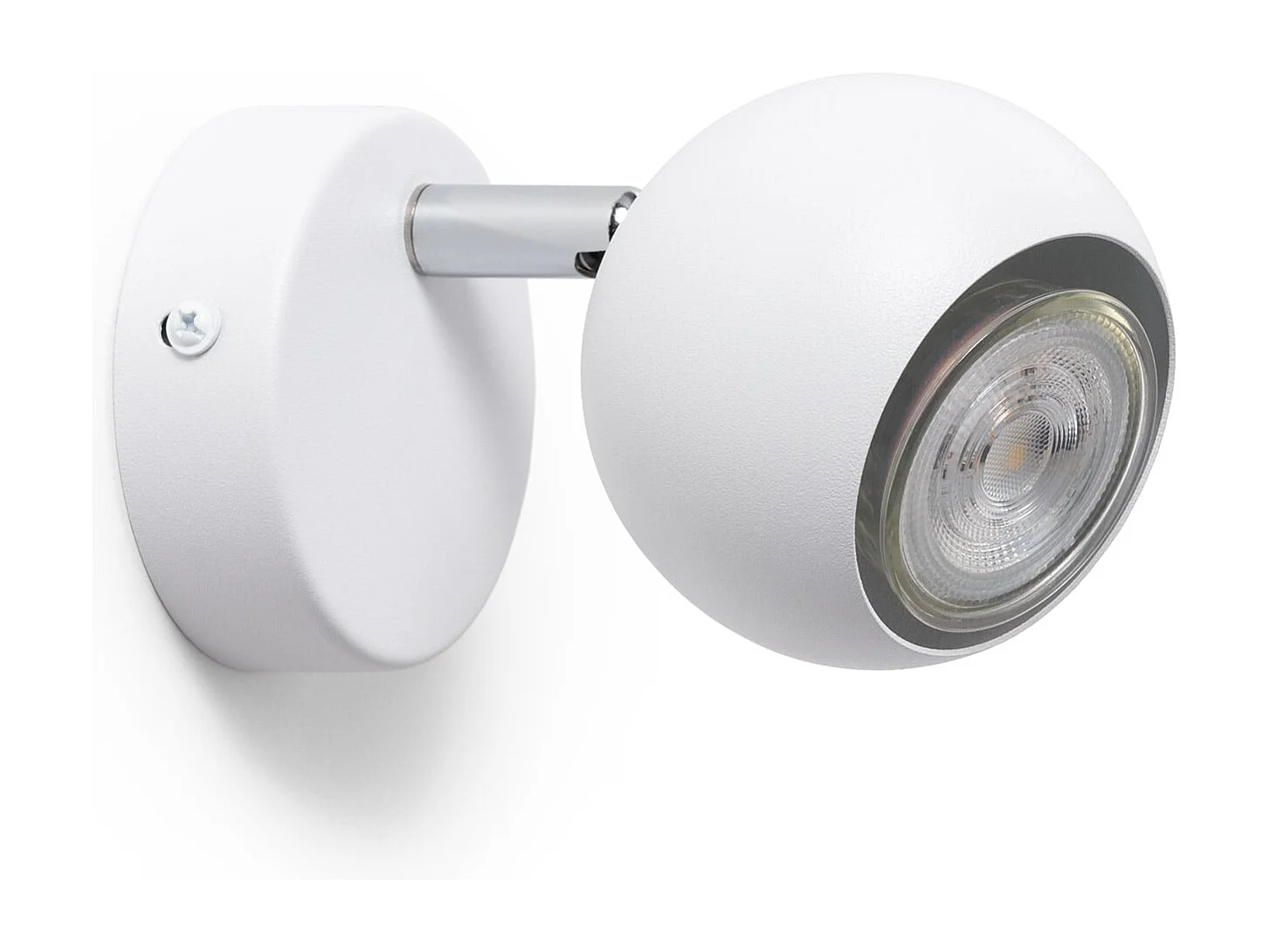 Applique Murale Orientable Aluminium Ates 1 Spot Blanc Blanc