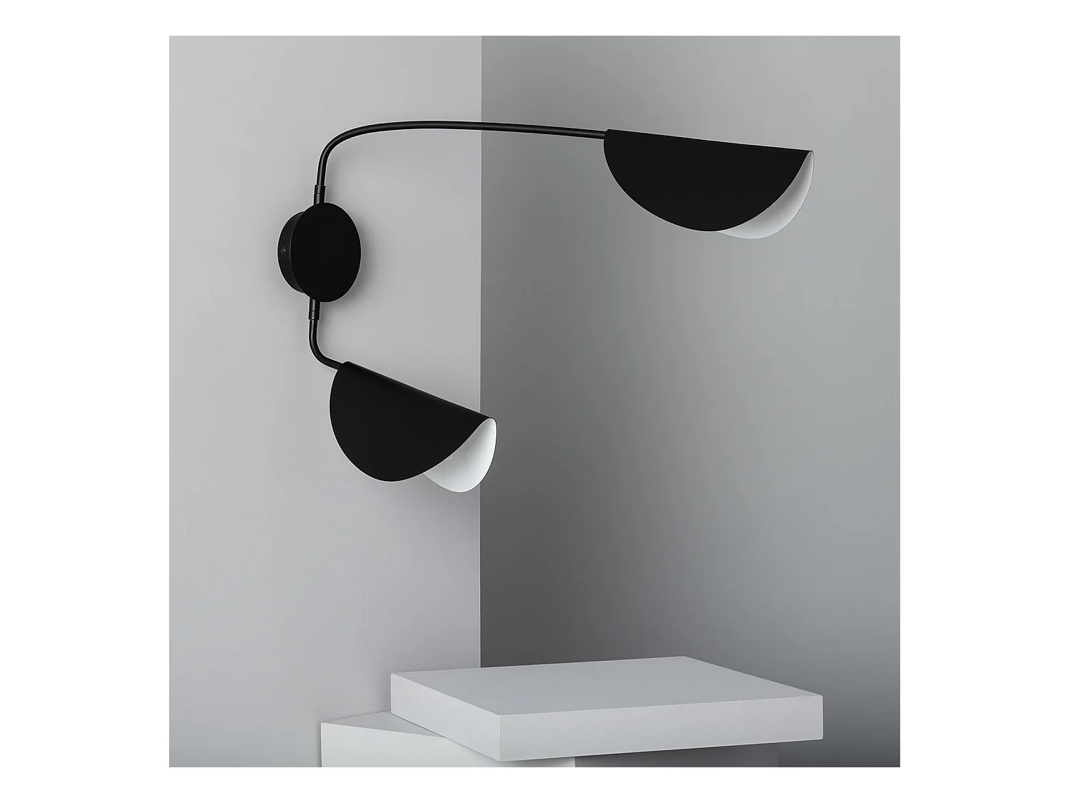 Lampada da Parete Orientabile Metallo Sendai Nero