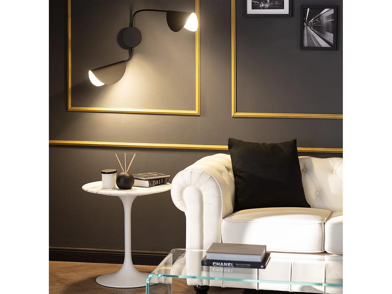 Lampe Murale Orientable Métal Sendai Noir