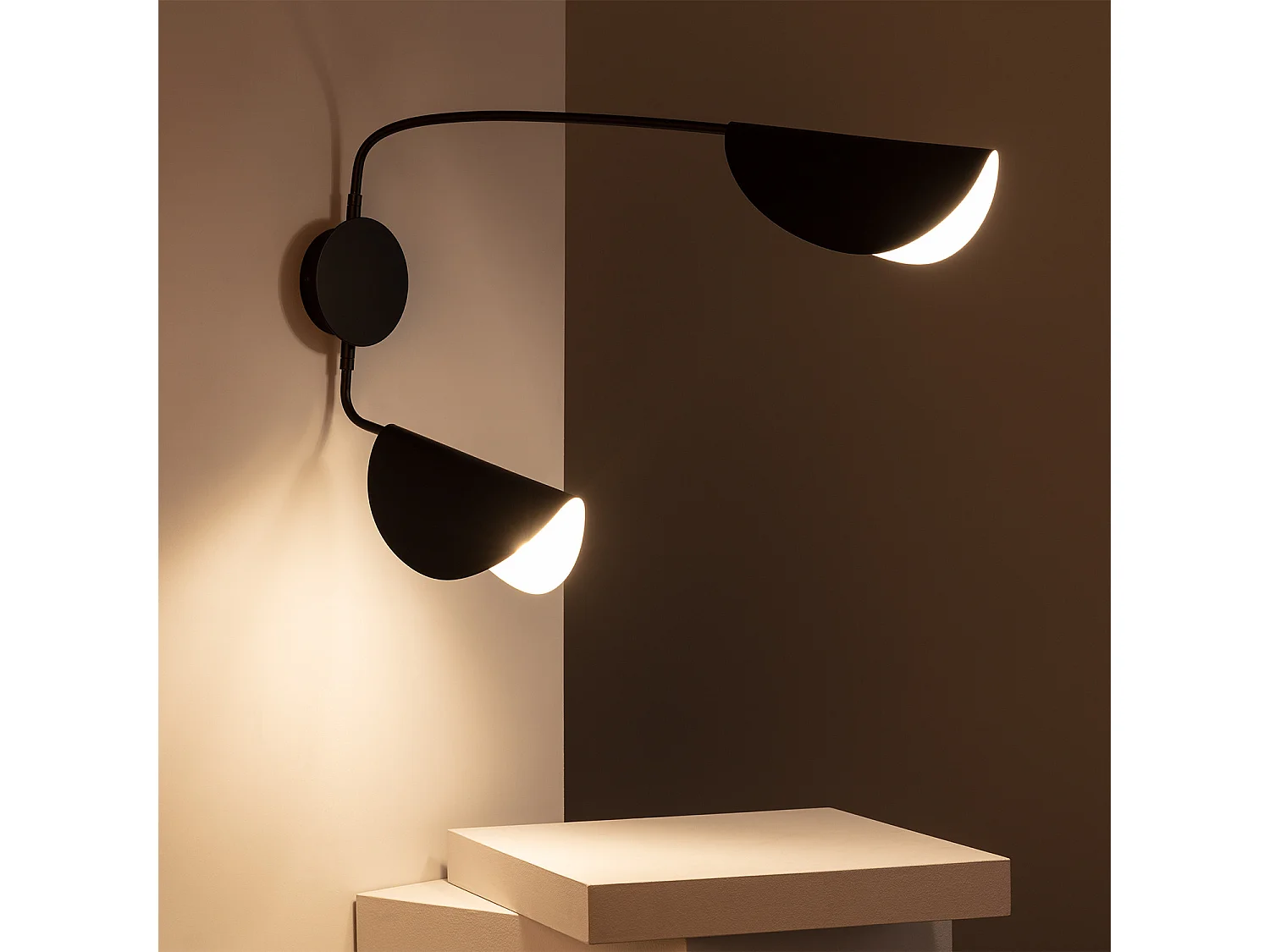 Lampe Murale Orientable Métal Sendai Noir