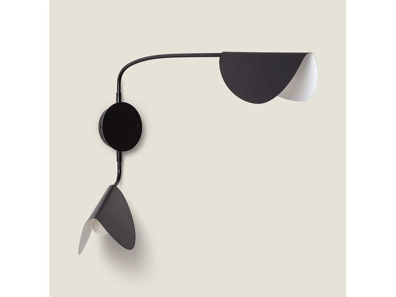 Lampada da Parete Orientabile Metallo Sendai Nero