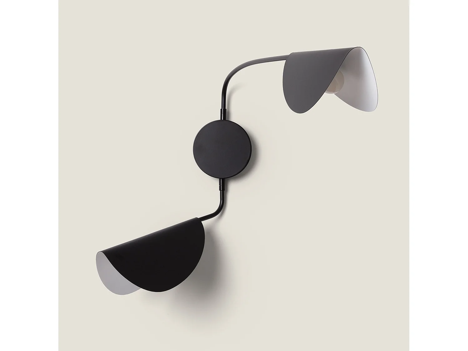 Lampada da Parete Orientabile Metallo Sendai Nero