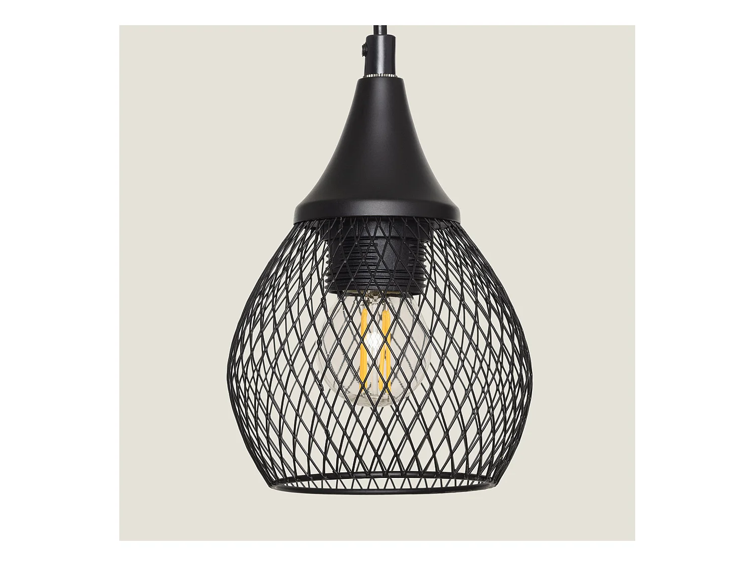 Lampada da Parete Legno e Metallo Monah Nero