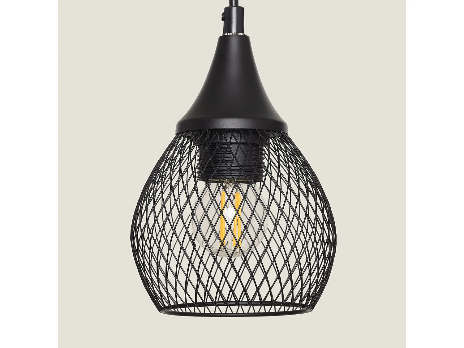 Lampada da Parete Legno e Metallo Monah Nero