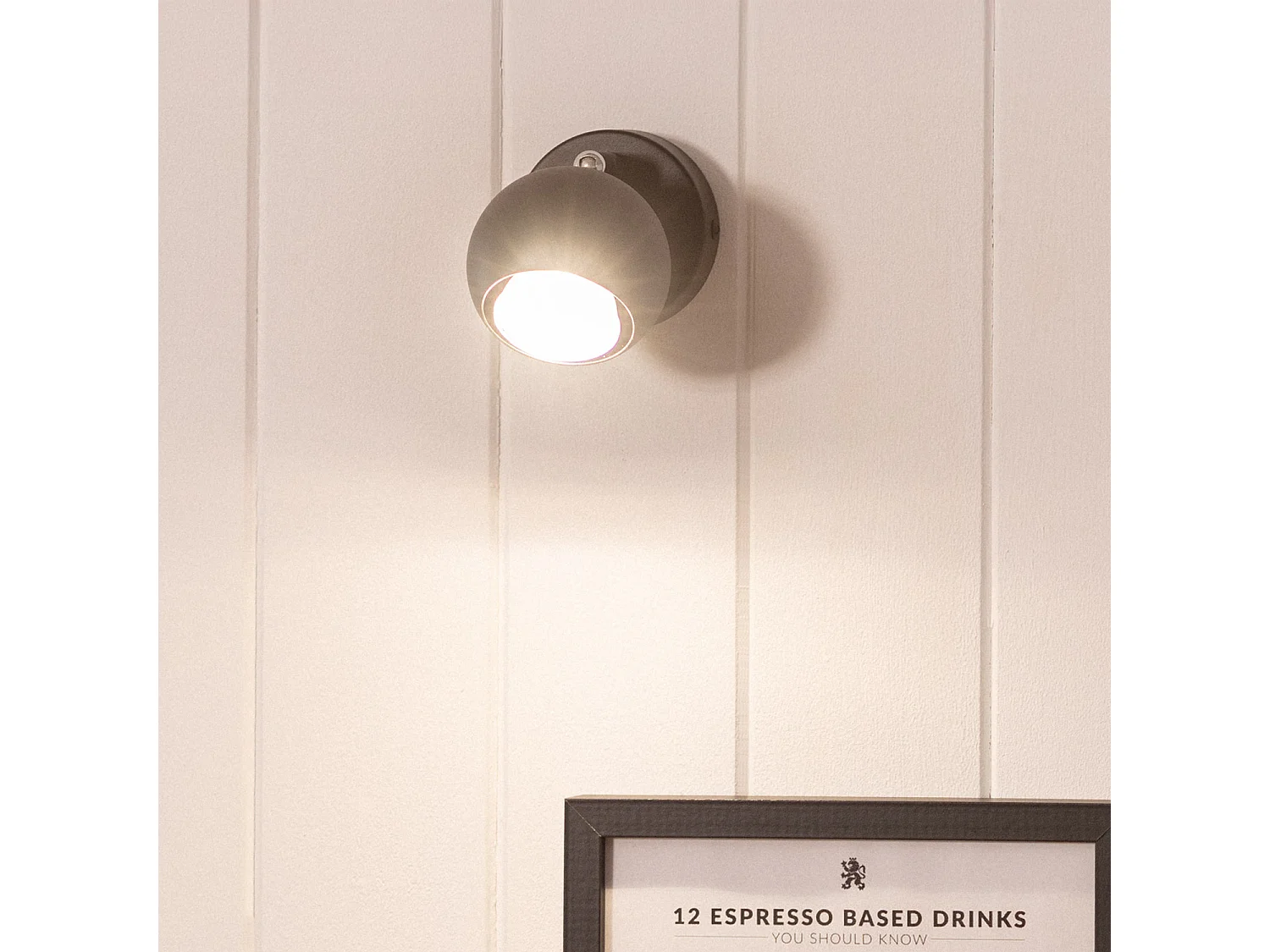 Applique Murale Orientable Aluminium Ates 1 Spot Noir Noir