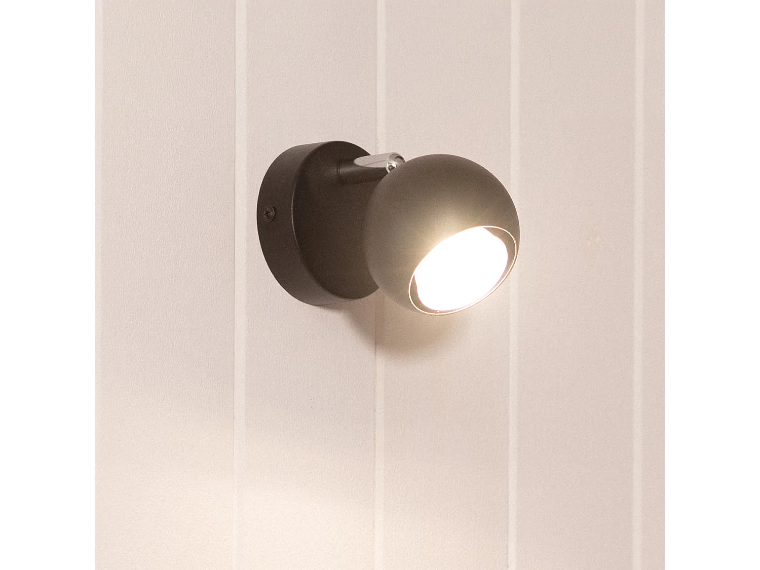 Applique Murale Orientable Aluminium Ates 1 Spot Noir Noir