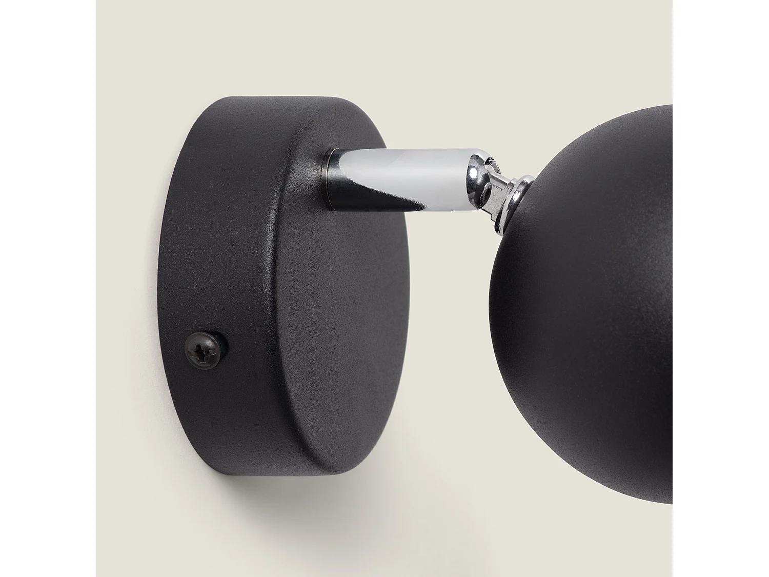 Applique Murale Orientable Aluminium Ates 1 Spot Noir Noir