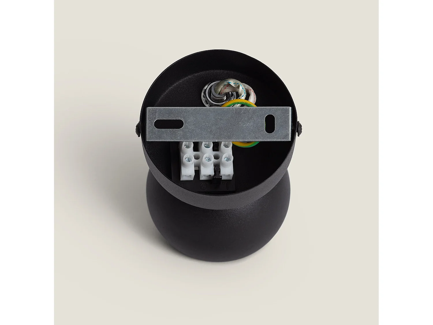 Applique Murale Orientable Aluminium Ates 1 Spot Noir Noir