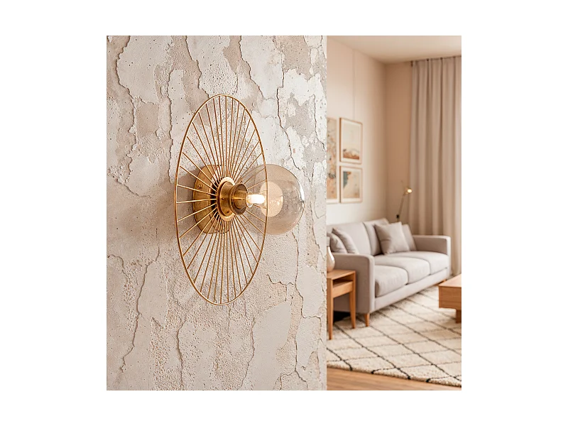 Applique murale en Métal Dharma Doré