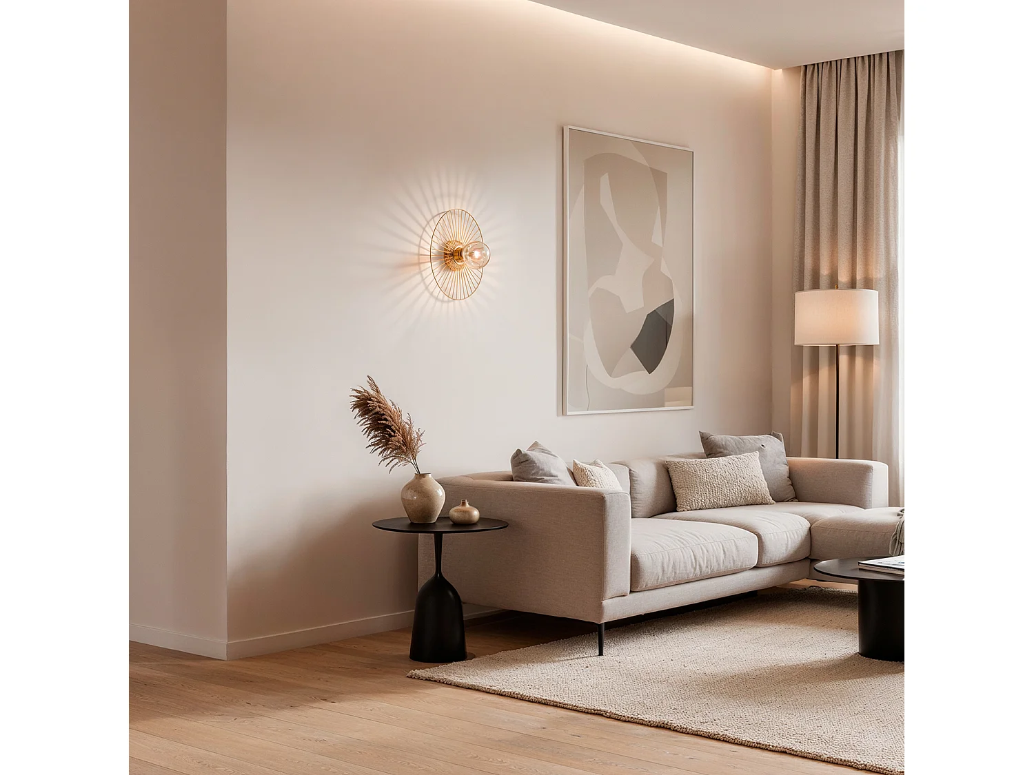 Applique murale en Métal Dharma Doré