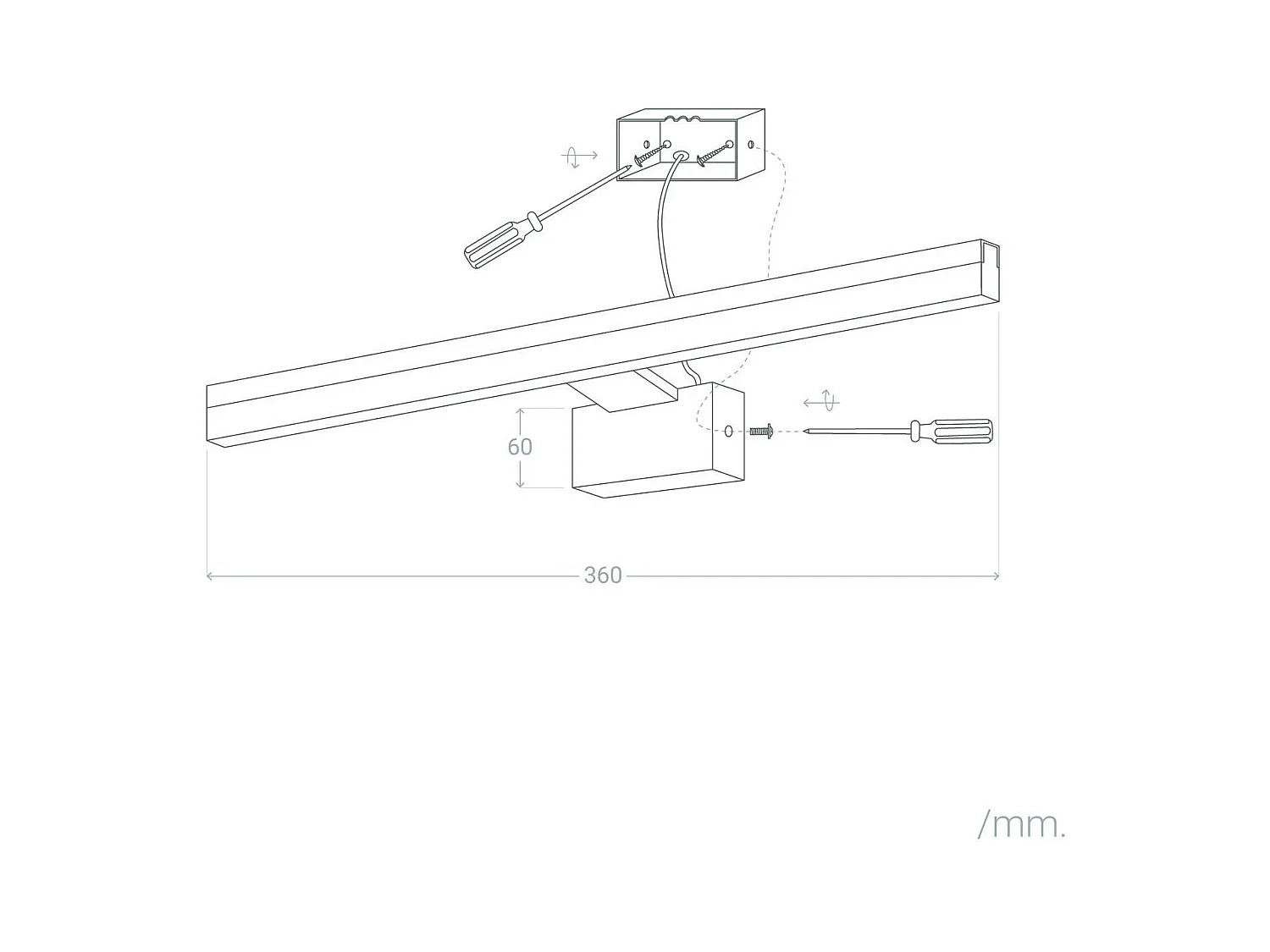Aplique Espejo Baño Lenny 7W Negro