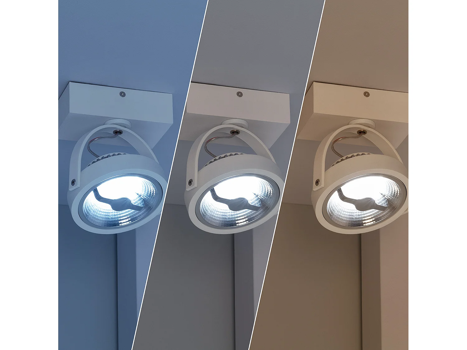 Spot LED 15W CREE en Saillie Orientable AR111 Dimmable Blanc  2700K Blanc chaud