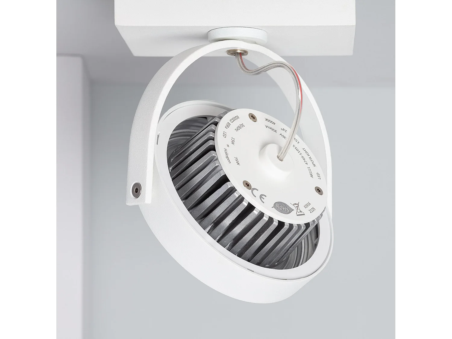 Spot LED 15W CREE en Saillie Orientable AR111 Dimmable Blanc  2700K Blanc chaud