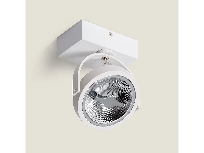 Faretto LED 15W CREE da Superficie Orientabile AR111 Regolabile Bianco 2700K Bianco Caldo