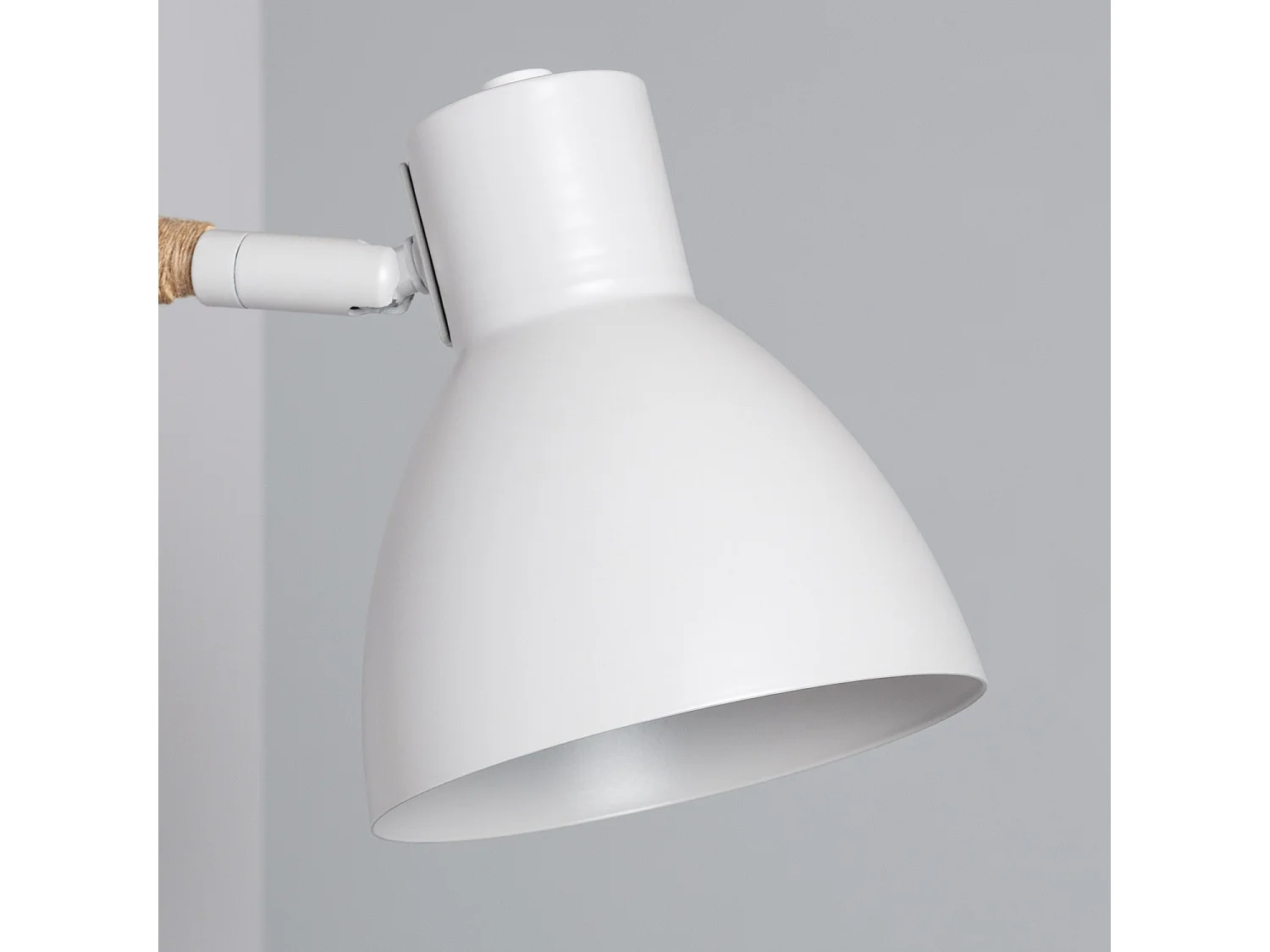 Lampe Murale Orientable Bois et Métal Cubal  Blanc