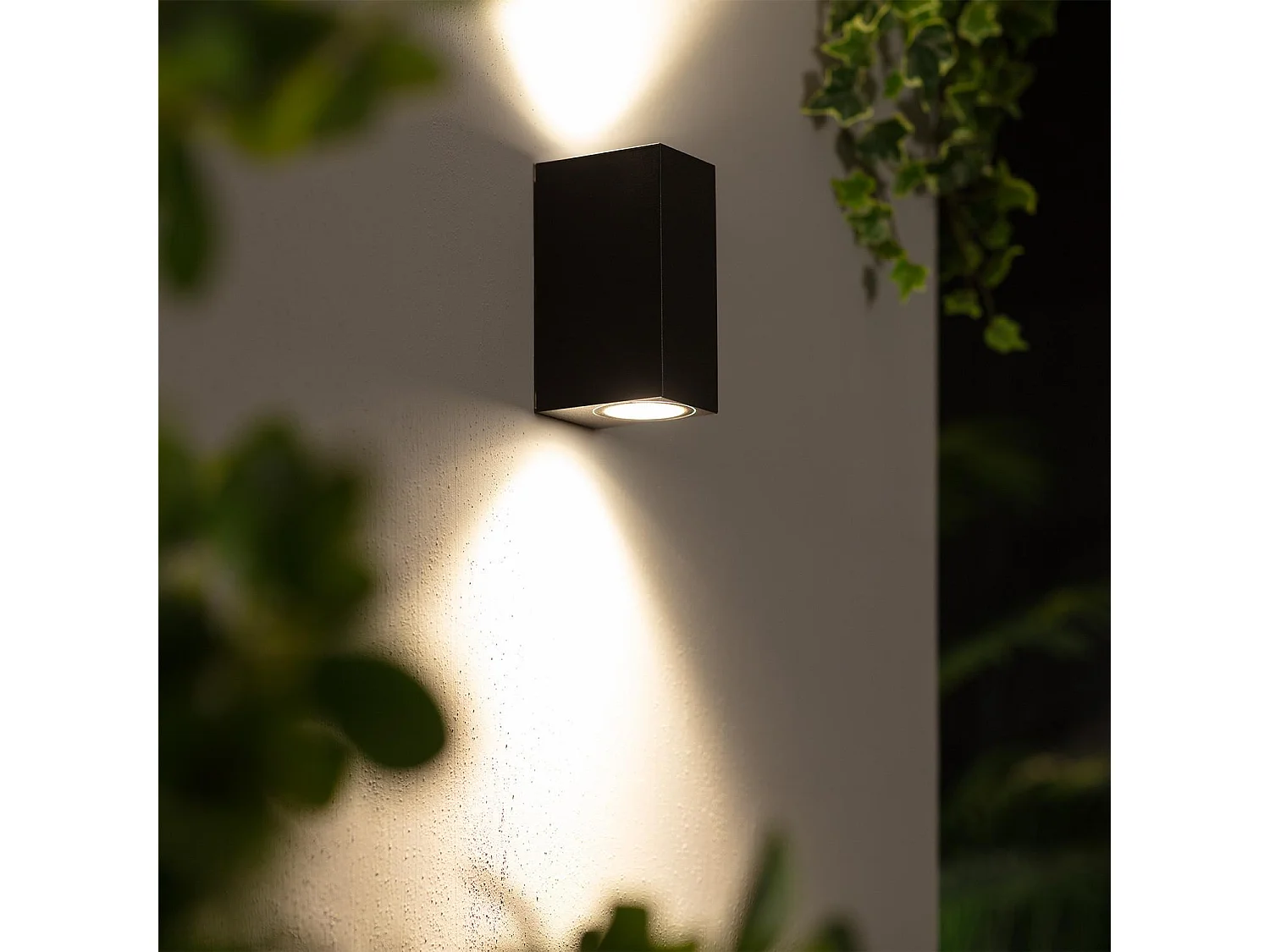 Aplique de Pared Exterior Iluminación Doble Cara Miseno Negro Negro