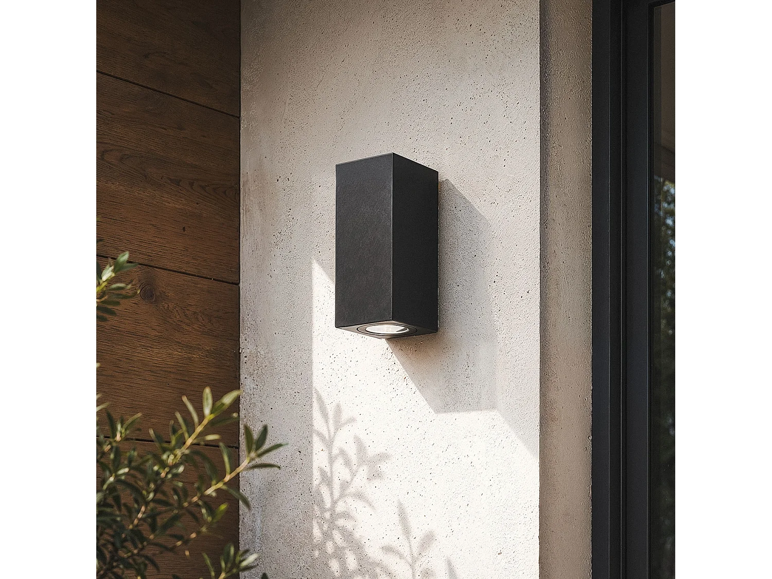 Applique Murale Extérieure Miseno Éclairage Double Face Noire  Noir