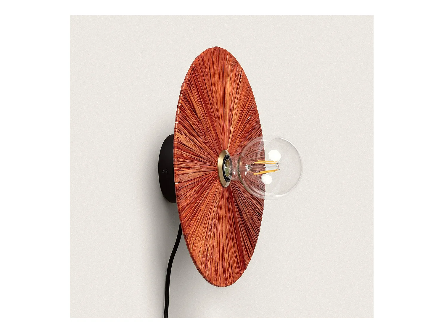 Applique da Parete Rafia Kanga Terracotta