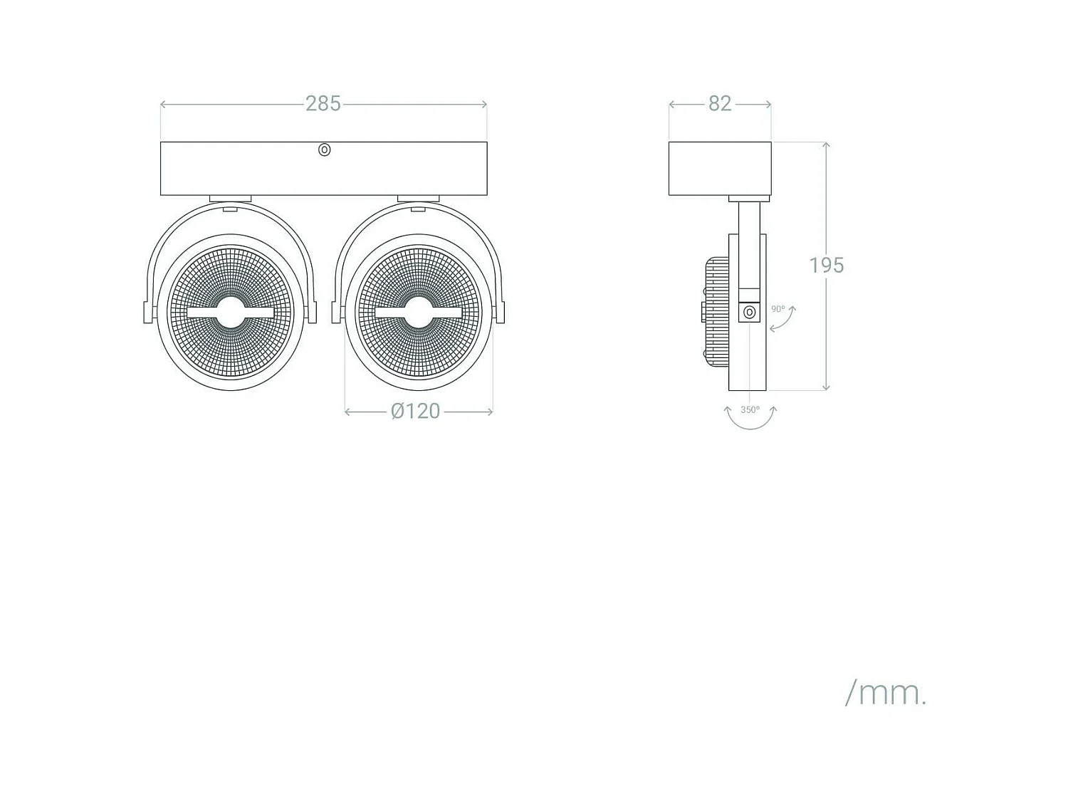 Spot LED 30W CREE en Saillie Orientable AR111 Dimmable Blanc 3000K Blanc chaud