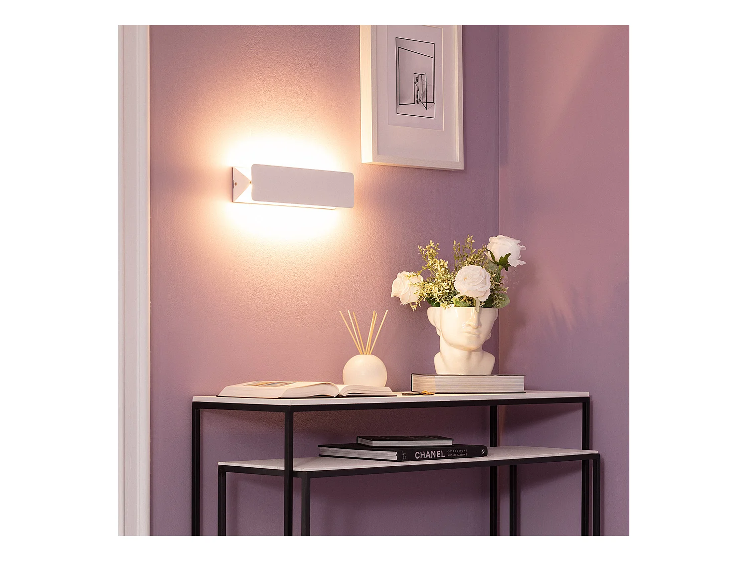 Applique Murale LED Aluminium Temis 10W Blanche 3000K Blanc chaud