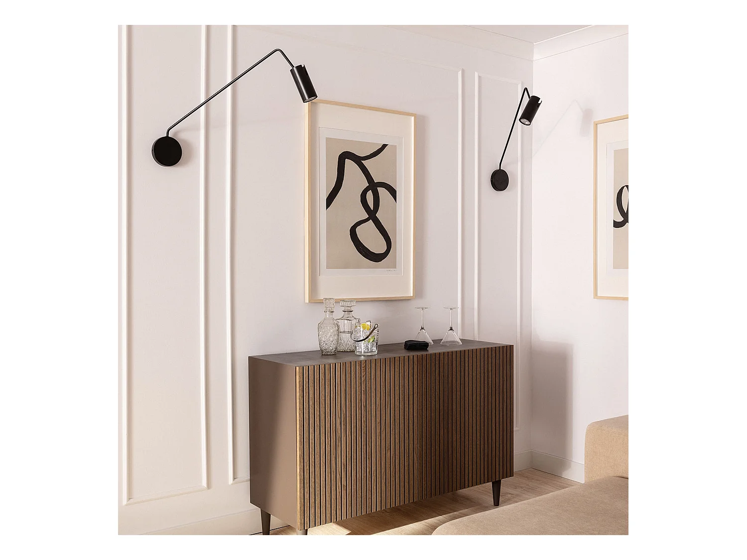 Lampe Murale Orientable Métal Magno Noir