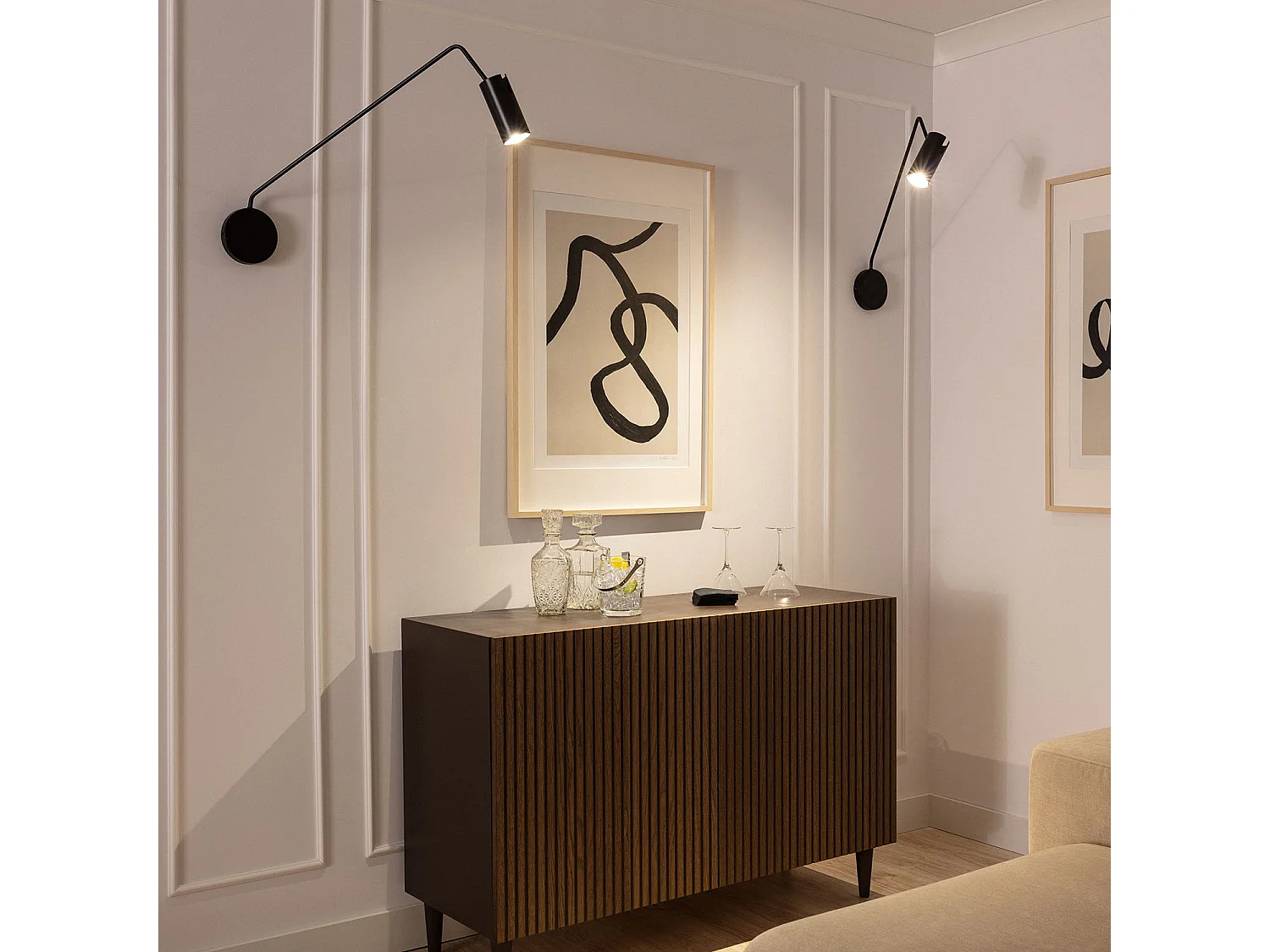 Lampe Murale Orientable Métal Magno Noir