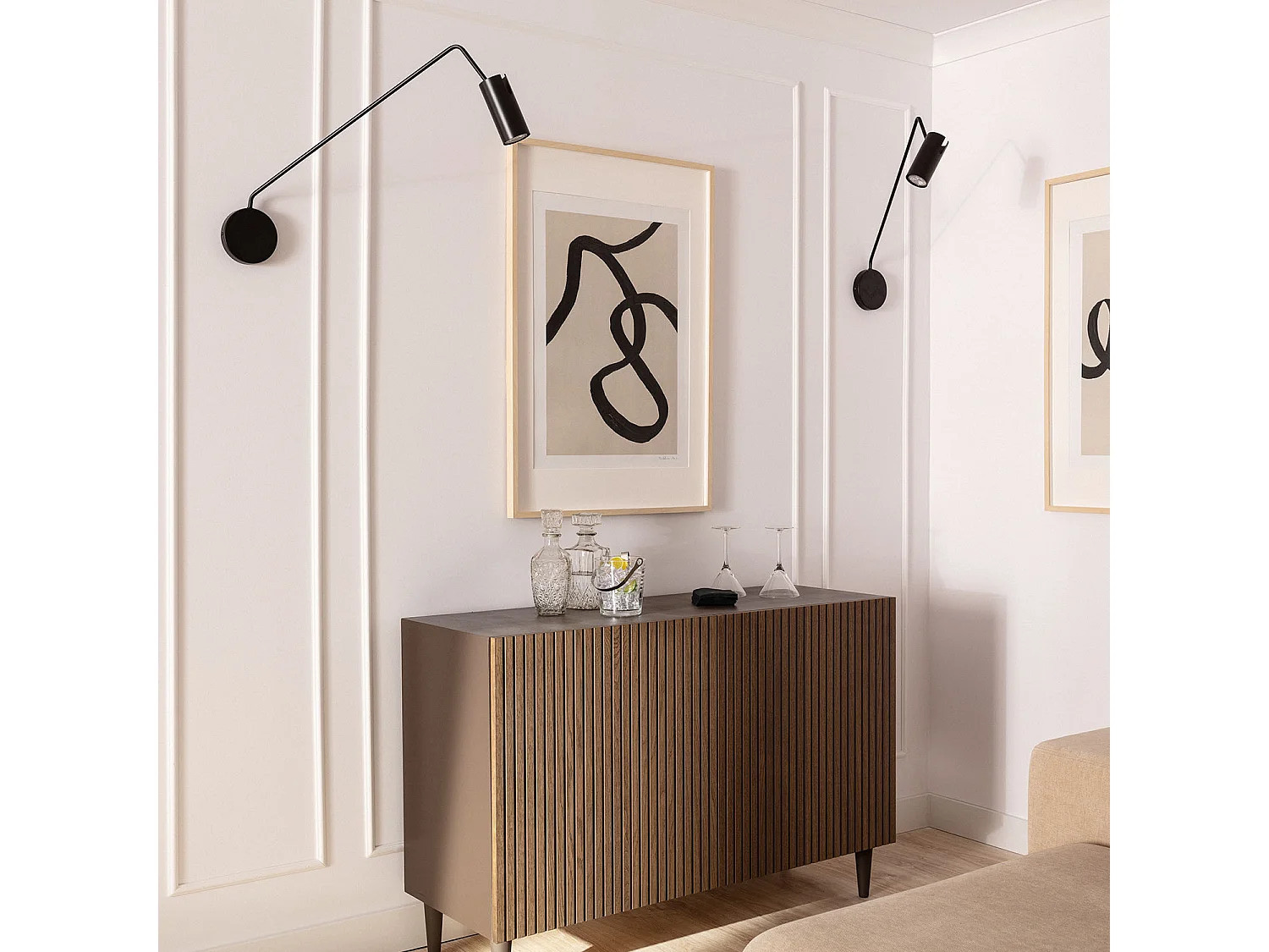 Lampe Murale Orientable Métal Magno Noir