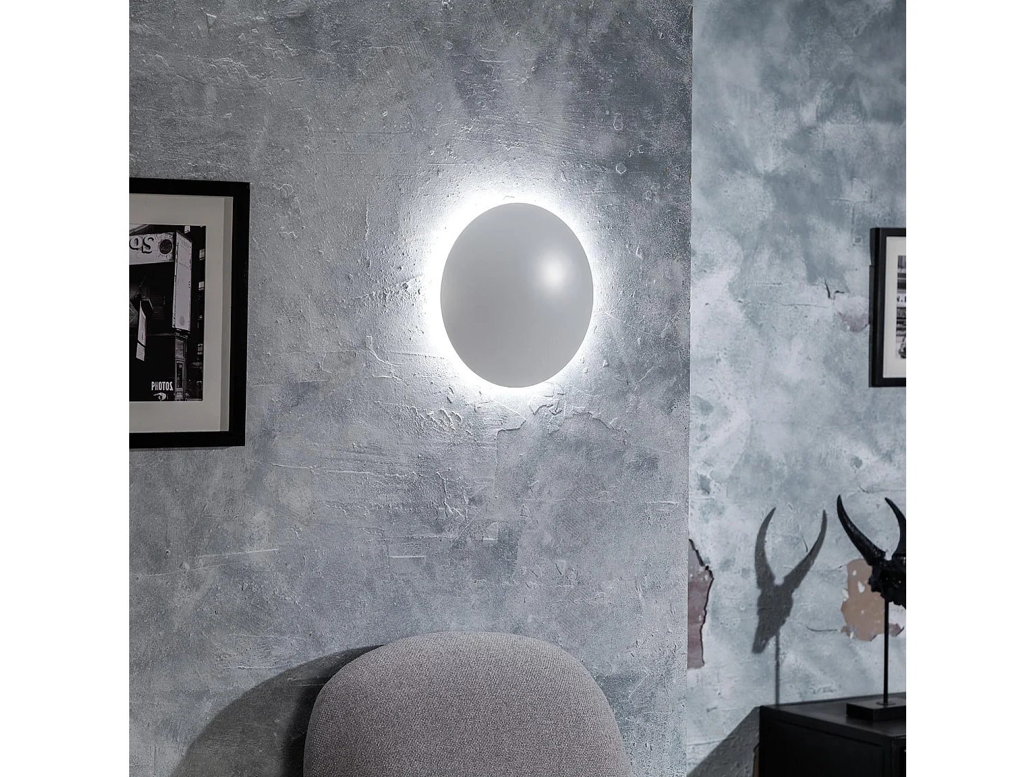 Applique Murale LED Aluminium Iris 18W Blanche 3000K Blanc chaud