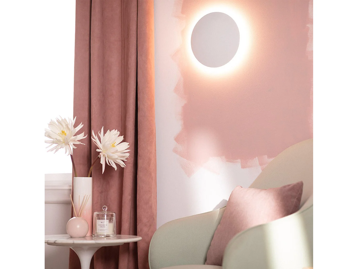 Applique Murale LED Aluminium Iris 18W Blanche 3000K Blanc chaud