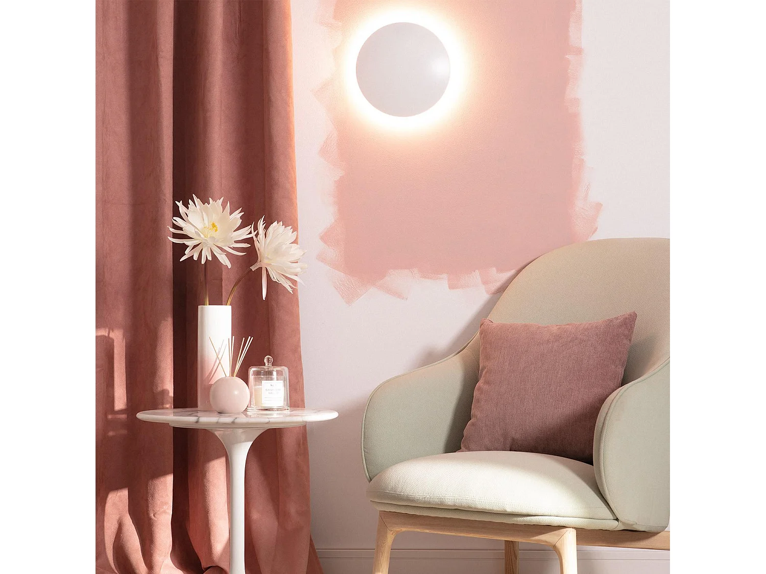 Applique Murale LED Aluminium Iris 18W Blanche 3000K Blanc chaud