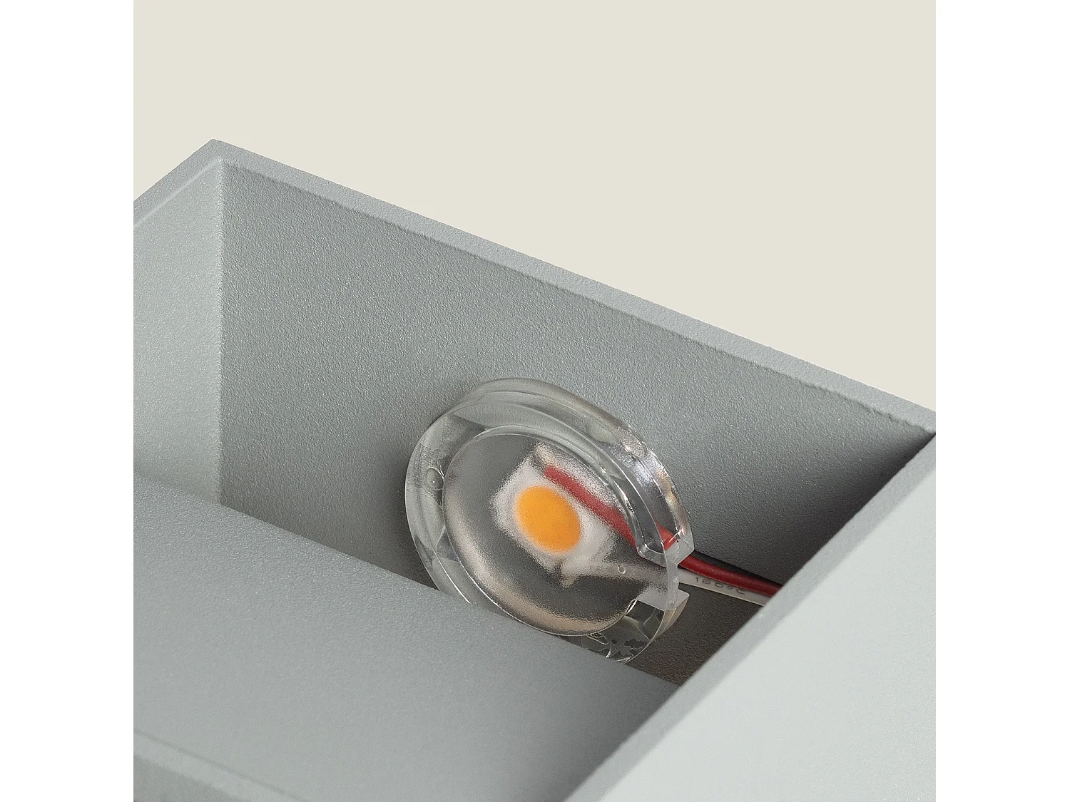 Applique Murale LED Aluminium Lico 6W Éclairage Double Face Grise Claire  3000K Blanc chaud