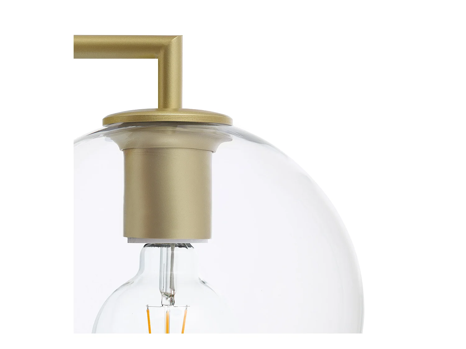 Lámpara de Pared de Metal y Cristal Round Bern Dorado