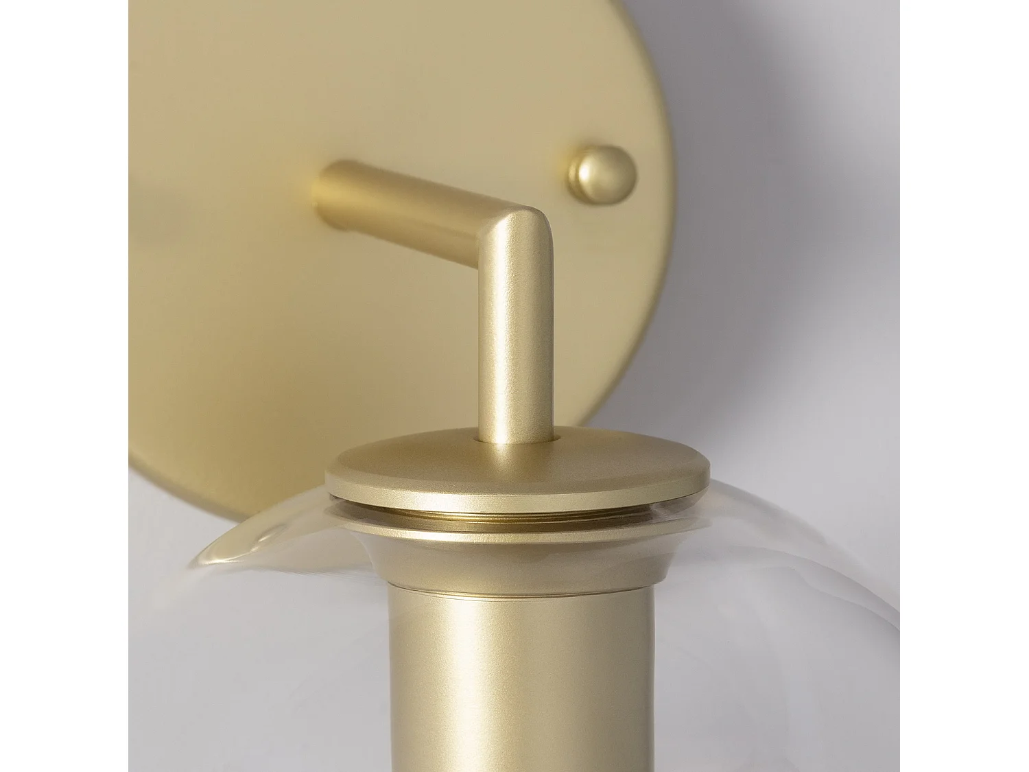 Lampada da Parete Metallo e Vetro Round Bern Oro