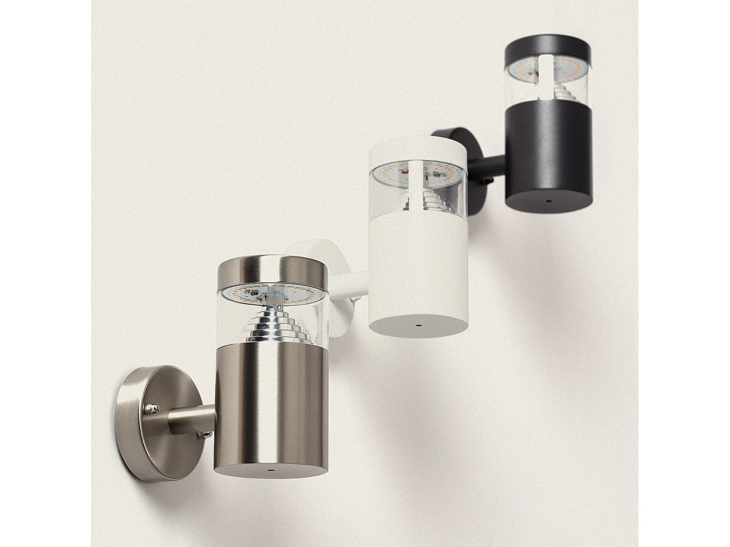 Lampe Murale LED Extérieure 5W Acier Inoxydable Inti Black 4000K Blanc neutre