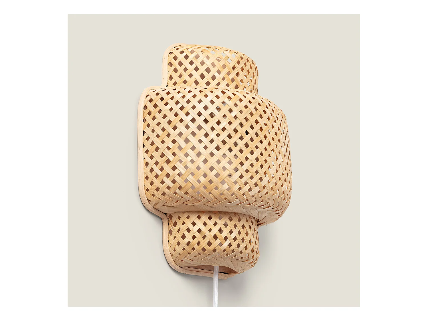 Aplique de Pared de Bambú Nagua Natural