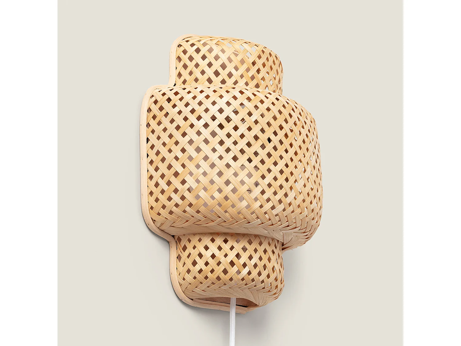 Aplique de Pared de Bambú Nagua Natural