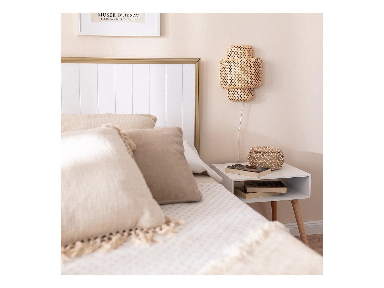 Aplique de Pared de Bambú Nagua Natural