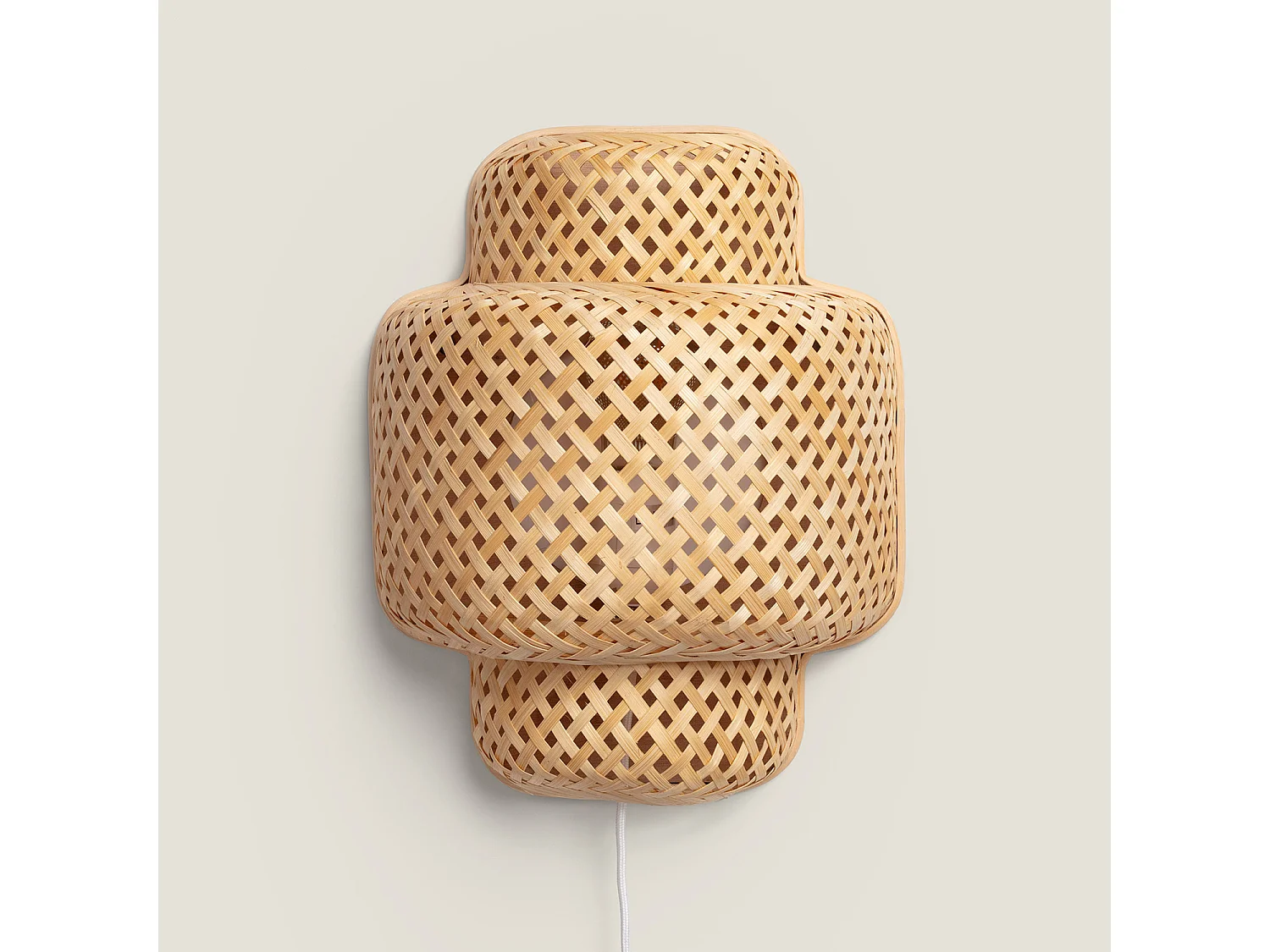 Aplique de Pared de Bambú Nagua Natural