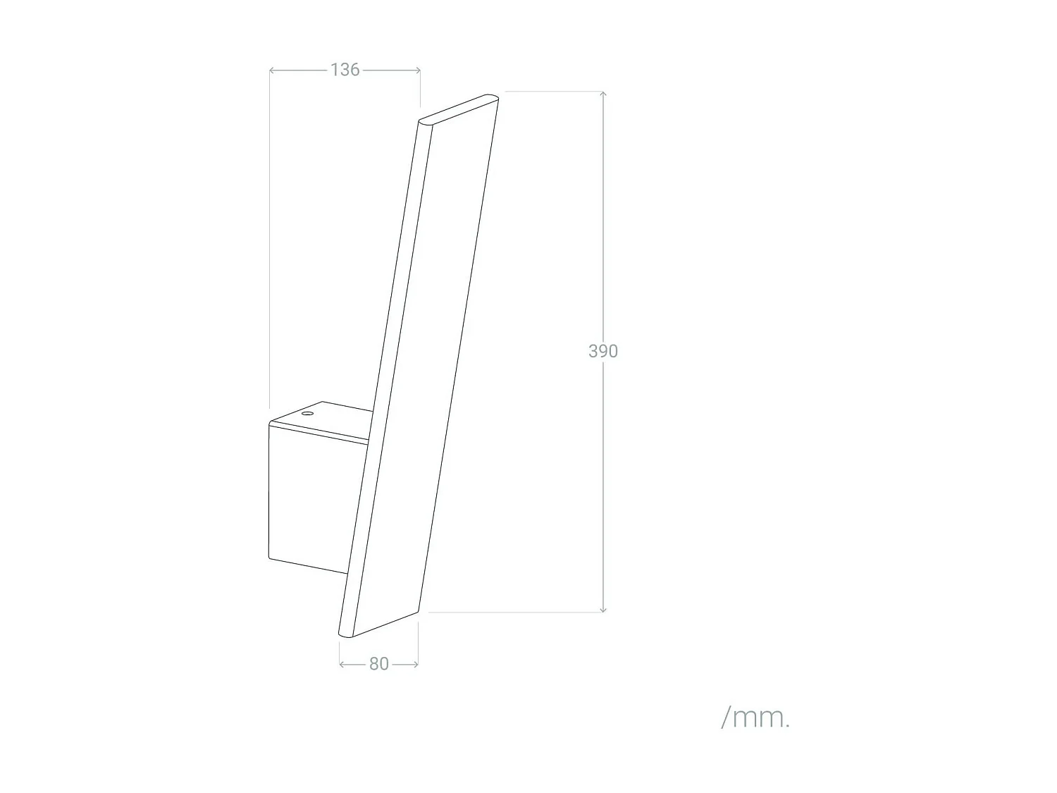 Aplique de Pared LED 9w de Aluminio Naya Blanco 3000K Blanco Cálido