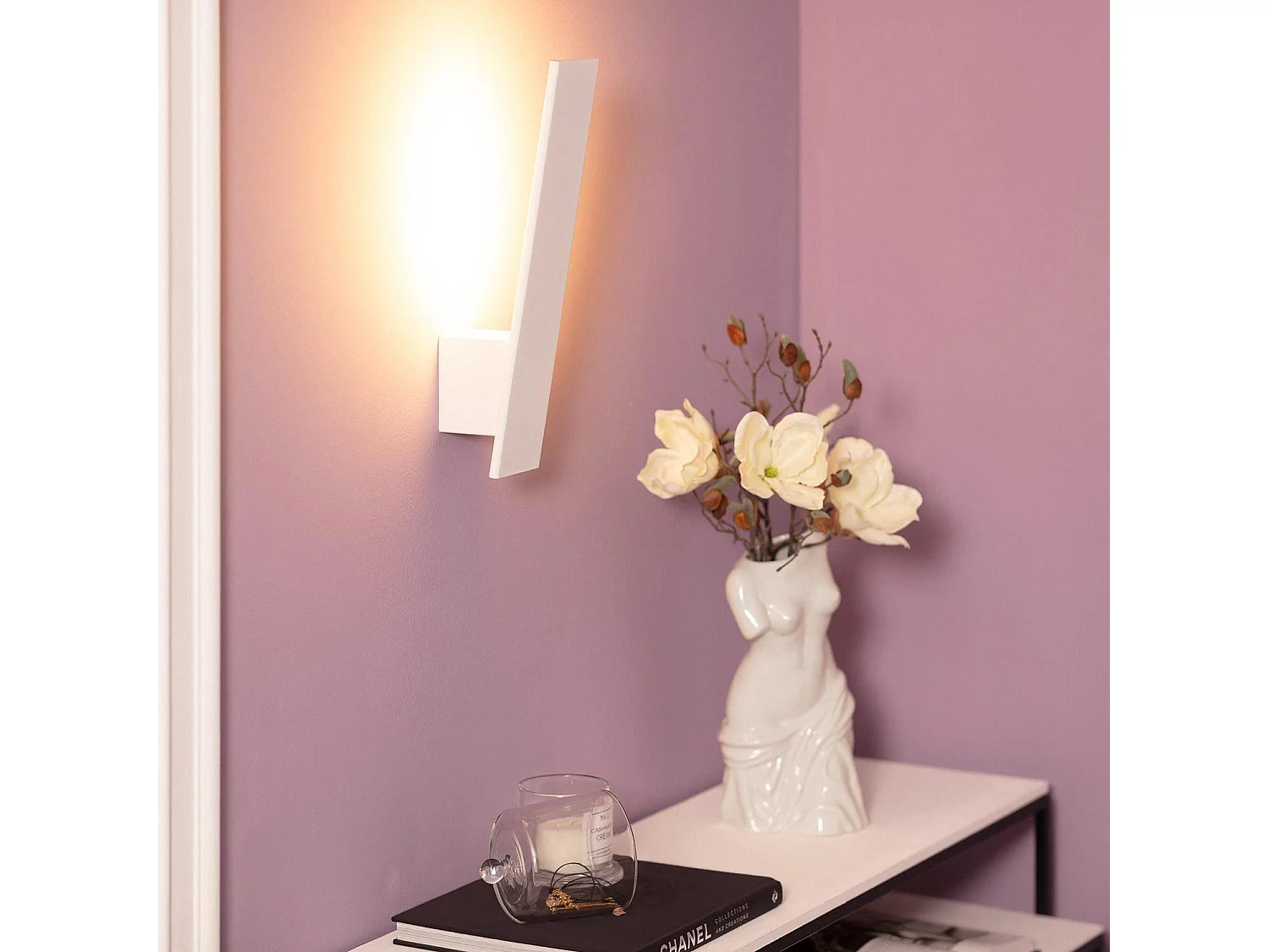 Applique Murale LED Aluminium Naya 9W Blanche 3000K Blanc chaud