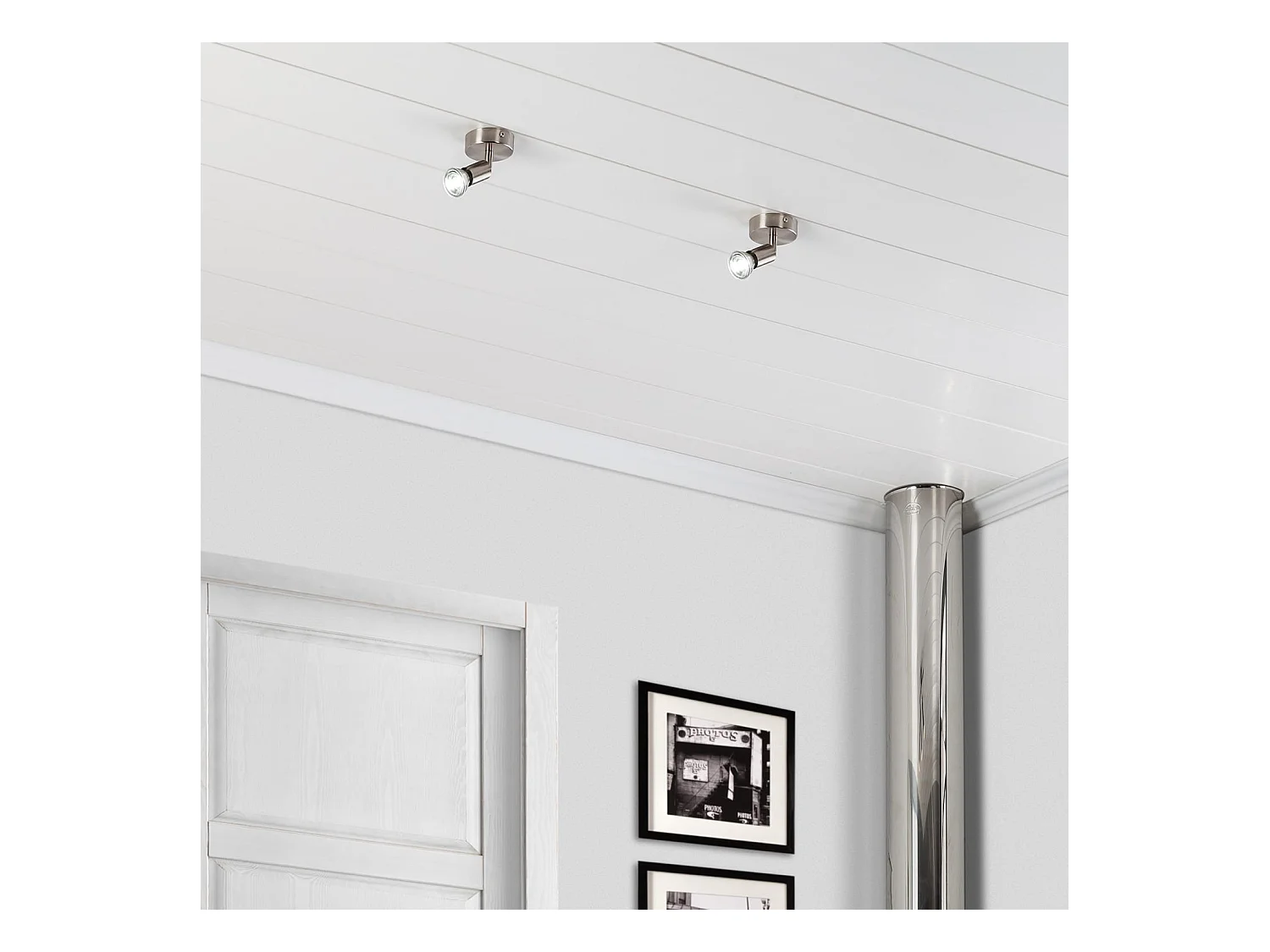 Aplique Orientable Aluminio Oasis 1 Foco Plata Plateado