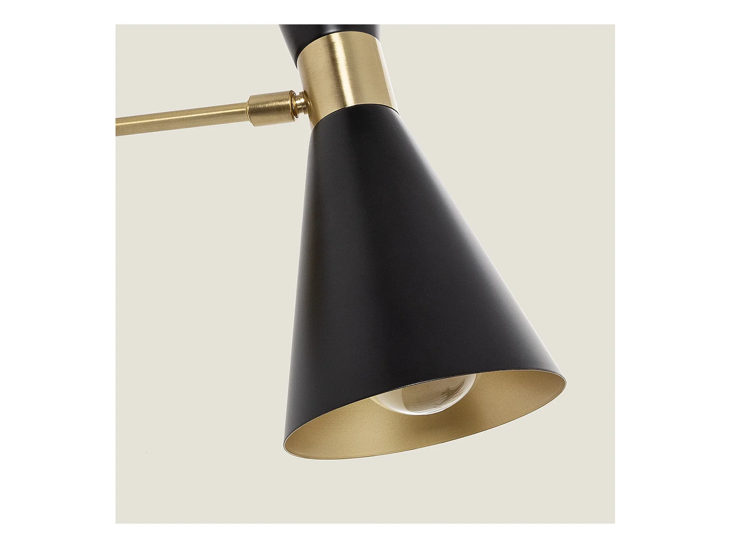 Lámpara de Pared Orientable Metal 2 Focos Jigger Negro