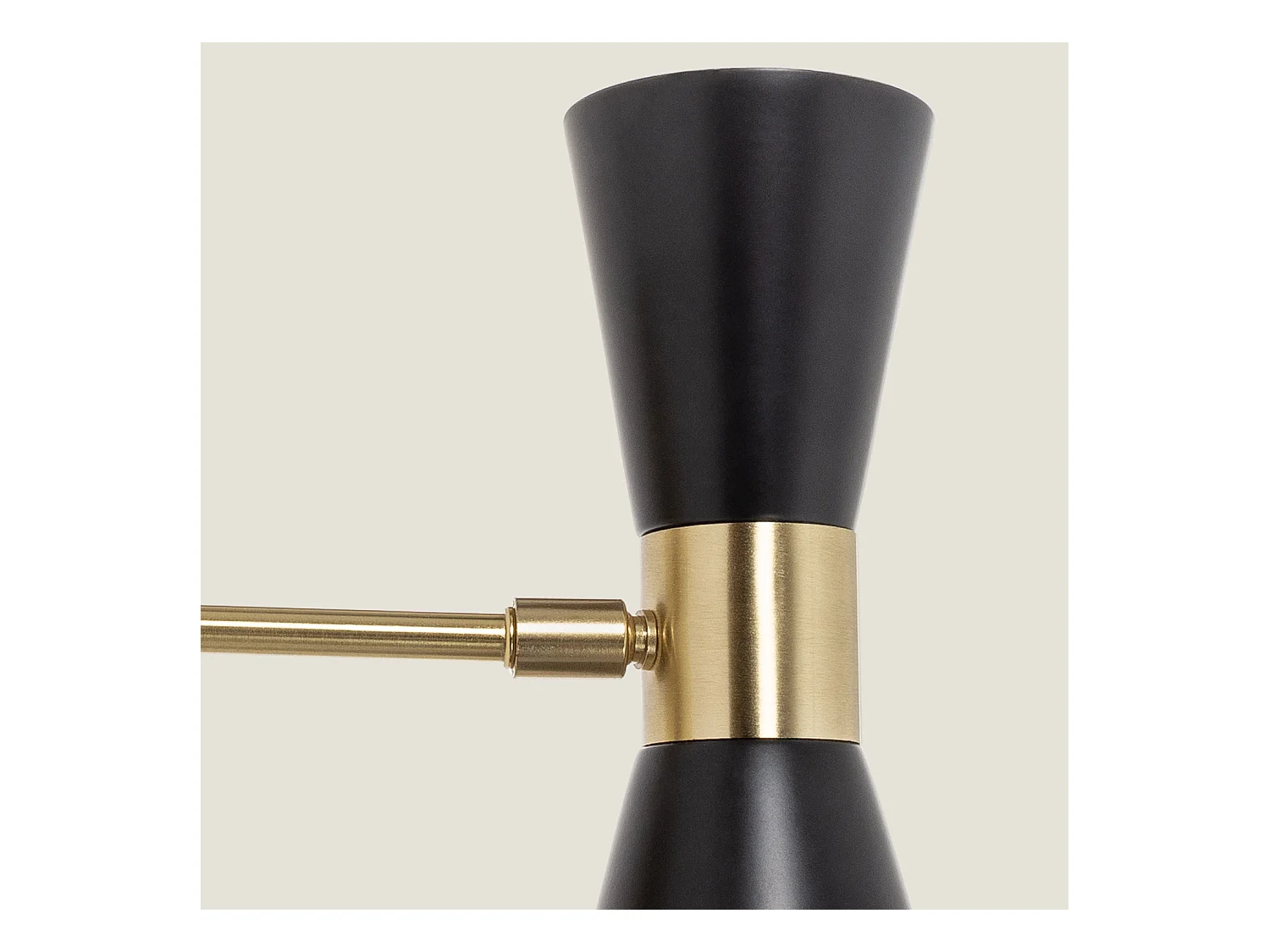 Lámpara de Pared Orientable Metal 2 Focos Jigger Negro